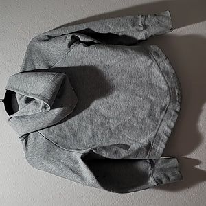 Nike Heather Tech FLeece Zip-Up Hoodie Girls Kids Grey Black Small Jacket